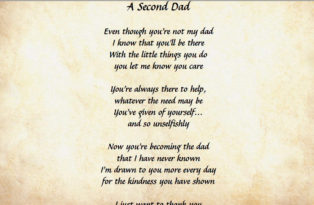 Fathers Day Poem – The World As I See It